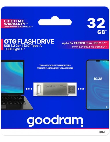 GoodRAM DUALDRIVE OTG 32GB USB 3.2 + type C Goodram - 1