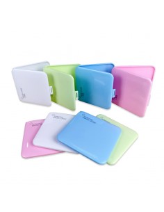 Custodia Porta Mascherina Antibatterica - 130X130X14 mm - Azzurro MASK CASE - 1