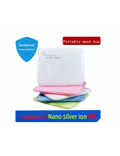 Custodia Porta Mascherina Antibatterica - 105X130X12 mm - Bianco MASK CASE - 1 2