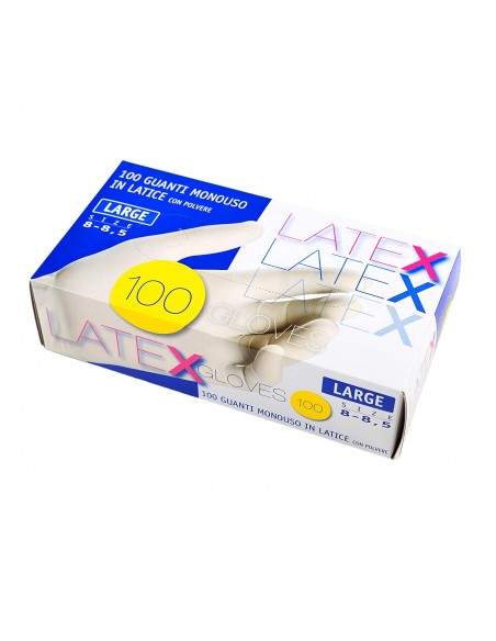 Guanti in lattice Icoguanti - Latex - L - DPI 1 cat. - bianco - esl / l (conf.100) Icoguanti - 2