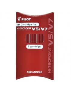Ricarica Pilot Roller V5 V7  Hi Tecpoint - rosso - 040337 (conf.3)