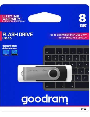 Pendrive GoodRAM 8GB UTS3 BLACK USB 3.0 - retail blister Goodram - 1