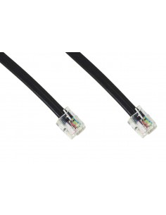 Cavo Telefonico Mt 2 Colore Nero Connettori Rj12 6/6 2