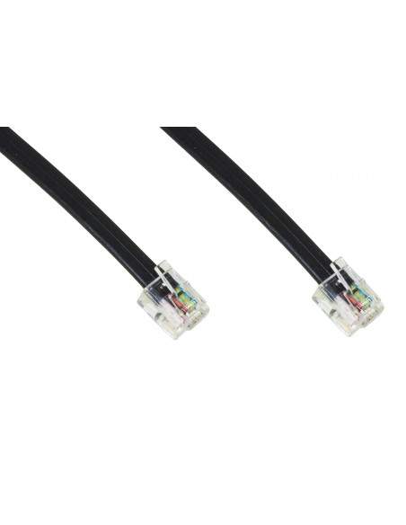 Cavo Telefonico Mt 2 Colore Nero Connettori Rj12 6/6