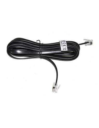 Cavo Telefonico Mt 2 Colore Nero Connettori Rj12 6/6