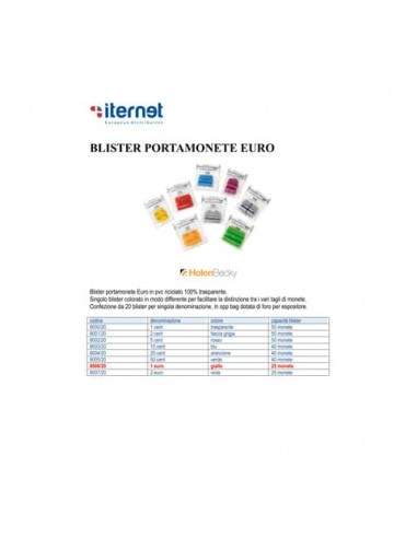 Blister in plastica per monete Holenburg - 1 euro - 25 monete - 8006/20 (conf.20)