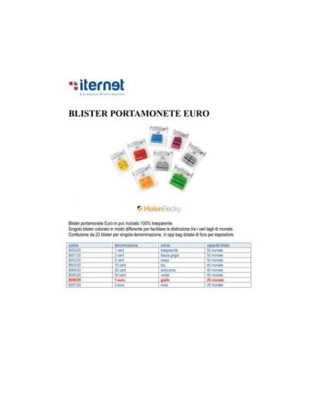 Blister in plastica per monete Holenburg - 1 euro - 25 monete - 8006/20 (conf.20)