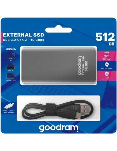 Hard disk esterno USB Type-c 512GB Goodram SSDPR-HL100-512 Goodram - 1