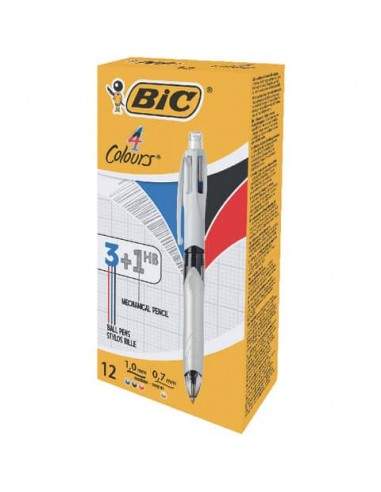 Penna a sfera 4 Colours™ 3+1 Portamine HB Bic - rosso, blu, nero - 942104 (conf. 12)