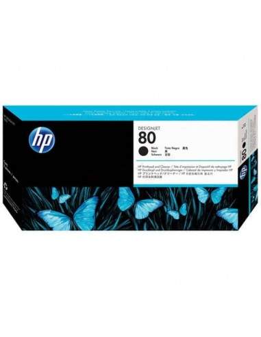 Originale HP inkjet testina di stampa dye + dispositivo di pulizia 80 - nero - C4820A