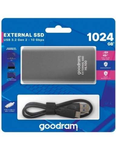 Hard disk esterno USB Type-c 1TB Goodram SSDPR-HL100-01T Goodram - 1