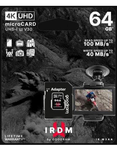 microSD 64GB CARD UHS I U3 + adapter - retail bliste Goodram - 1
