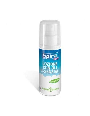Lozione corpo spray antizanzare Spira Body 100 ml a base di oli essenziali - no gas - 47932