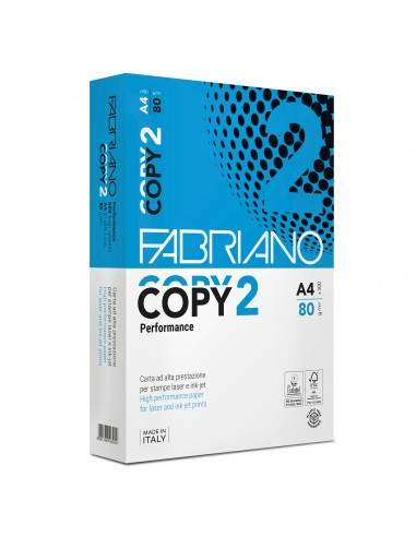 Carta per fotocopie A4 Fabriano COPY 2 80 g/m² Risma da 500 fogli - 41021297 Fabriano - 2