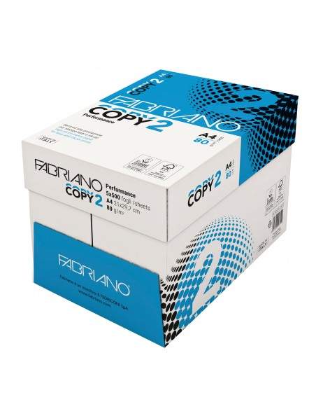 Carta Copy 2 Fabriano - A4 - 80 g/mq - 103 µm - 41021297 (conf.5)
