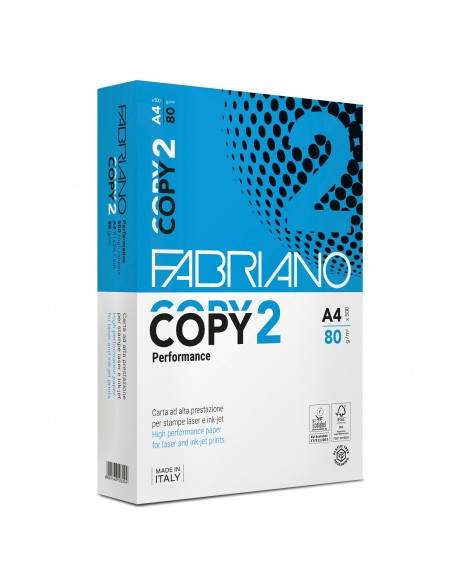 Carta Copy 2 Fabriano - A4 - 80 g/mq - 103 µm - 41021297 (conf.5)