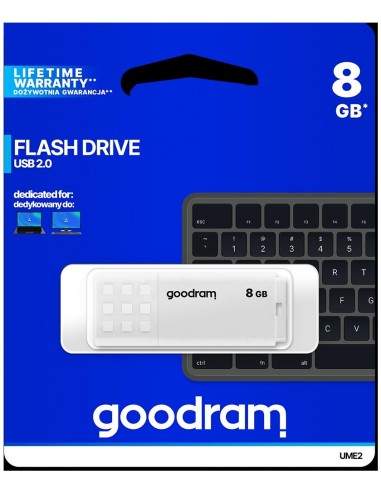 Pendrive GoodRAM 8GB UME2 white USB 2.0 - retail blister Goodram - 1