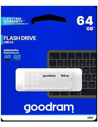 Pendrive GoodRAM 64GB UME2 white USB 2.0 - retail blister Goodram - 1