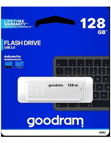 Pendrive GoodRAM 128GB UME2 white USB 2.0 - retail blister Goodram - 1