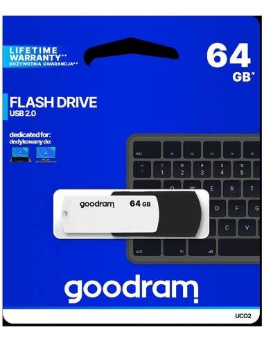 Pendrive GOODRAM Black-White 64GB USB 2.0 - retail blister Goodram - 1