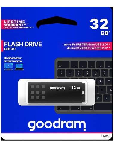 Pendrive GoodRAM 32GB BLACK USB 3.0 - retail blister Goodram - 1