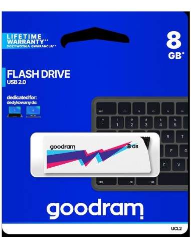 Pendrive GoodRAM 8GB UCL2 WHITE USB 2.0 - retail blister Goodram - 1