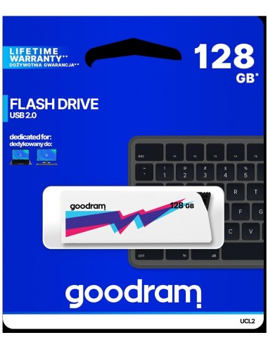 Pendrive GoodRAM 128GB UCL2 WHITE USB 2.0 - retail blister Goodram - 1