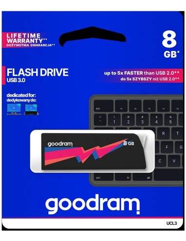 Pendrive GoodRAM 8GB UCL2 BLACK USB 3.0 - retail blister Goodram - 1
