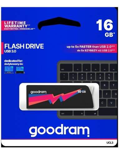 Pendrive GoodRAM 16GB UCL2 BLACK USB 3.0 - retail blister Goodram - 1