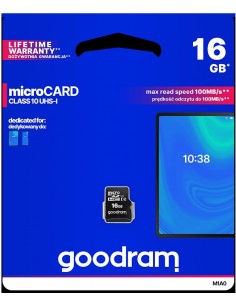 Micro SD card GoodRAM 16GB class 10 UHS I Goodram - 1