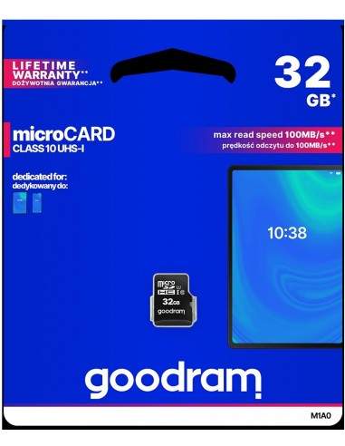 Micro SD card GoodRAM 32GB class 10 UHS I Goodram - 1