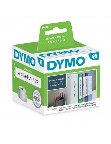 Etichette per Dymo LabelWriter - permanenti - 190x38 mm - bianco - S0722470 (pz.1x110)