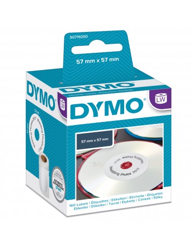 Etichette per Dymo LabelWriter - permanenti - diam. 57 mm - bianco - S0719250 (pz.1x160)