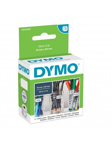 Etichette per Dymo LabelWriter - removibili - 25x13 mm - bianco - S0722530 (pz.1x1000)