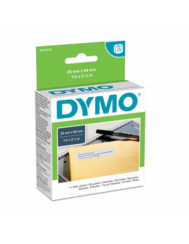 Etichette per Dymo LabelWriter - permanenti - 54x25 mm - bianco - S0722520 (pz.1x500)