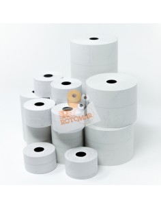 Rotolo per registratori di cassa - carta termica BPA free FSC - 57,5 mm x 80 mt - diametro esterno 77 mm - 55 gr - anima 12 mm -