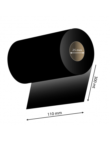 Ribbon Cera Standard da 300 mt anima da 1'' (25mm) My Label - 9