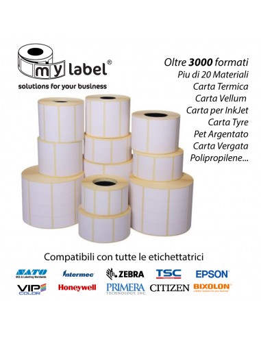 Etichette adesive in rotoli - f-to. 60X40 mm (bxh) - Termica My Label - 2