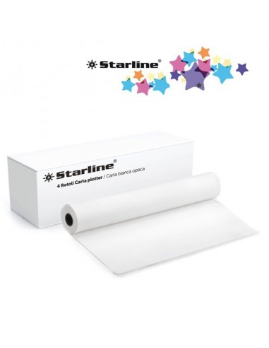 Conf. 4 Carta plotter - 914 mm x 50 mt - 80 gr - opaca - bianco - Starline - STL2531 STARLINE - 2