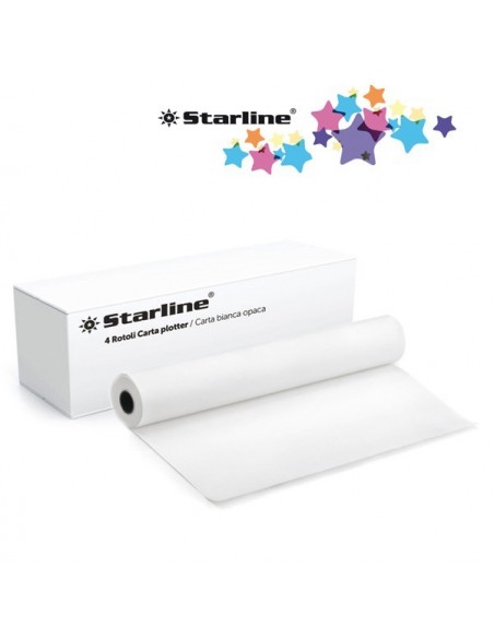 Conf. 4 Carta plotter - 914 mm x 50 mt - 80 gr - opaca - bianco - Starline - STL2531 STARLINE - 2