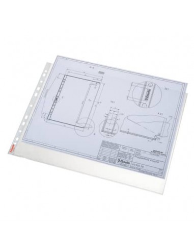 Buste perf. univers. Copy Safe Esselte - Office 42x30 cm goffrata antiriflesso - 552300 (conf.50)