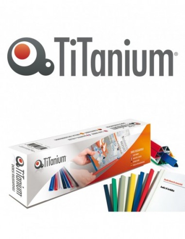 Conf. 30 Dorsi Rilegafogli 11Mm Blu Titanium TiTanium - 1