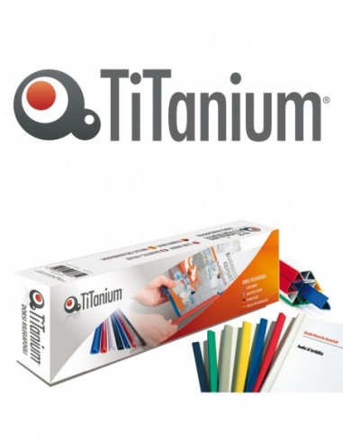 Conf. 50 Dorsi Rilegafogli 3Mm Bianco Titanium TiTanium - 1
