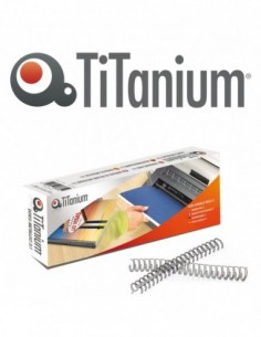 Scatola 50 Dorsi Metallo 10Mm Nero 34 Anelli Titanium TiTanium - 1