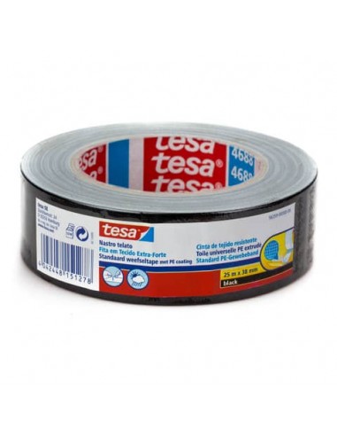 Nastro telato colorato Tesa - 38 mm x 25 m - nero - 56359-00000-00