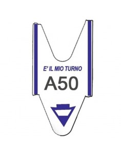 Rotolo da 2000 ticket per eliminacode 1 lettera / 2 cifre - Blu - REL01B  - 1