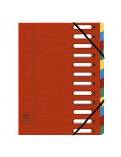 Classificatore Harmonika® 12 divisori - 24,5x32 cm rosso 55125E