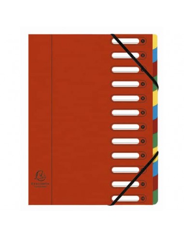 Classificatore Harmonika® 12 divisori - 24,5x32 cm rosso 55125E
