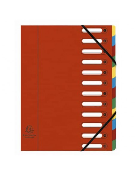 Classificatore Harmonika® 12 divisori - 24,5x32 cm rosso 55125E