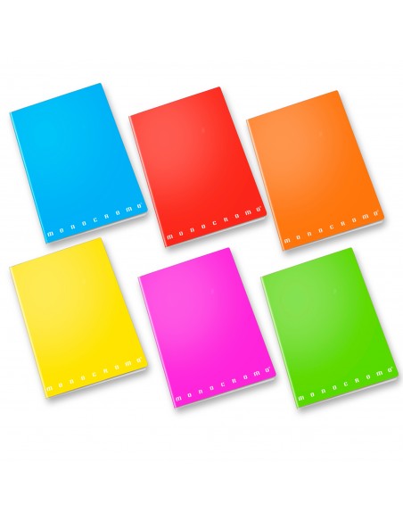 Conf. 10 Quadernone PIGNA Monocromo Fluo formato A4 assortiti Pigna - 2